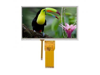 7寸液晶屏 長排RGB接口 帶電阻觸摸 7寸TFT LCD液晶顯示屏總成